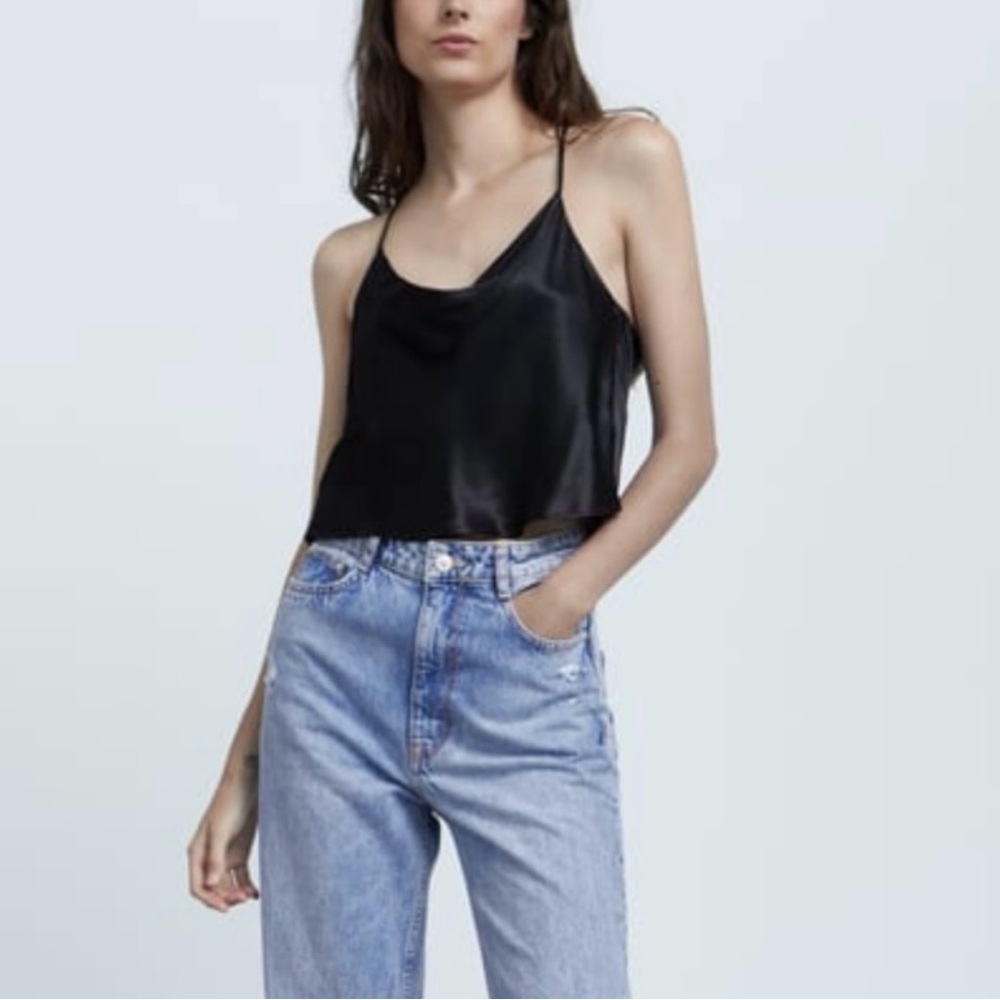 Reformation Silk Black Camisole
